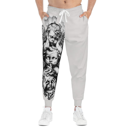 Cherub Tattoo Joggers — Angel Wing Graphic Athletic Pants