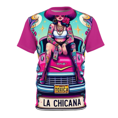 La Chicana Unisex - Auffälliges T-Shirt mit tätowierter Grafik für stilvolle Tage und Feiern