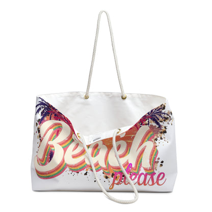 Beach Please Vacay Tote Bag - Colorful Summer Tote with Palm Trees