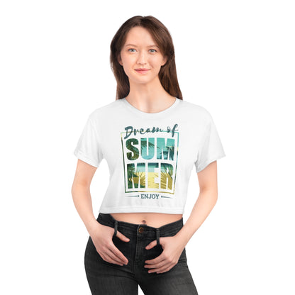 Dream of Summer Crop Tee - Relaxed Fit, Perfect for Beach Days and Summer Fun