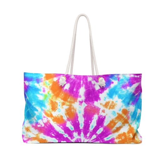Colorful Tie-Dye Vacay Tote Bag - Perfect for Travel and Festivals