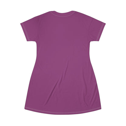 October We Wear Pink T-Shirt Dress – Breast Cancer Awareness AOP Dress