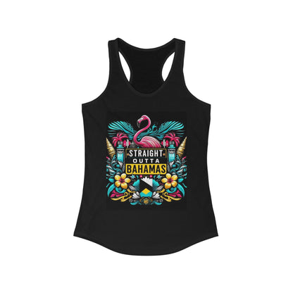 Straight Outta Bahamas Women's Racerback Tank - Tropical Vacation Vibes