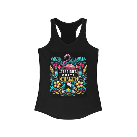 Straight Outta Bahamas Women's Racerback Tank - Tropical Vacation Vibes
