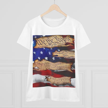 Patriotic Women's T-Shirt - We the People Design, USA Independence Day, Casual Wear, Gift for Her, Fourth of July Shirt