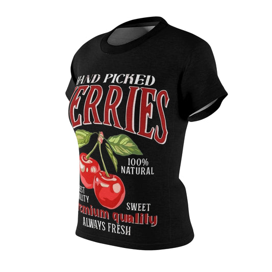 Vintage Cherry Graphic Tee for Women - Hand Picked Sweet Quality