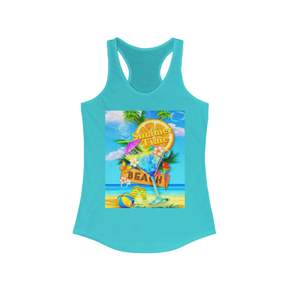 Summertime Beach Vibes Racerback Tank Top - Beach Life Design