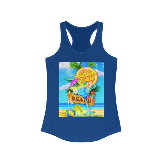 Summertime Beach Vibes Racerback Tank Top - Beach Life Design
