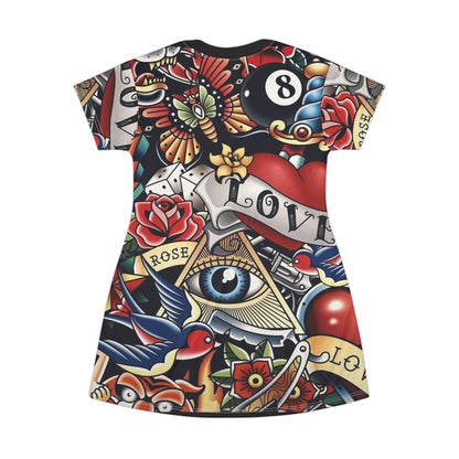 T-Shirt-Kleid (AOP)