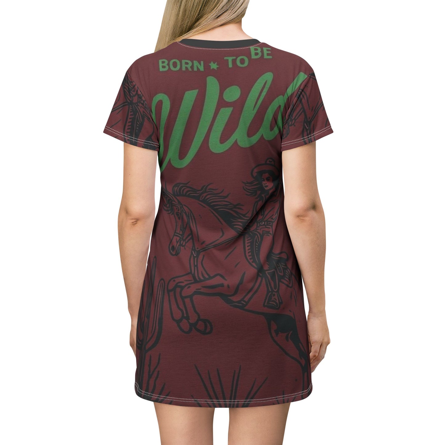 Born to Be Wild T-Shirt Dress - Western Style for Adventurous Souls