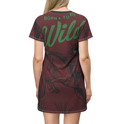 Born to Be Wild T-Shirt Dress - Western Style for Adventurous Souls