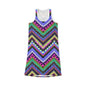 Vibrant Zigzag Print Women's Racerback Dress - Perfect for Summer Parties & Festivals