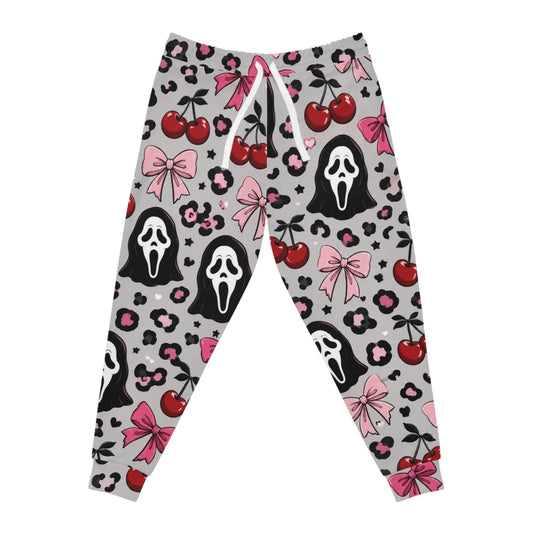 Scream Mask Cherry Leopard Joggers