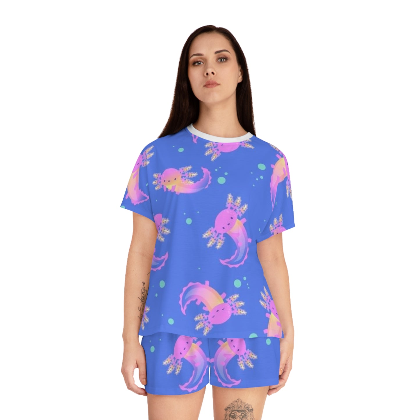 Whimsical Axolotl Pajama Set for Women