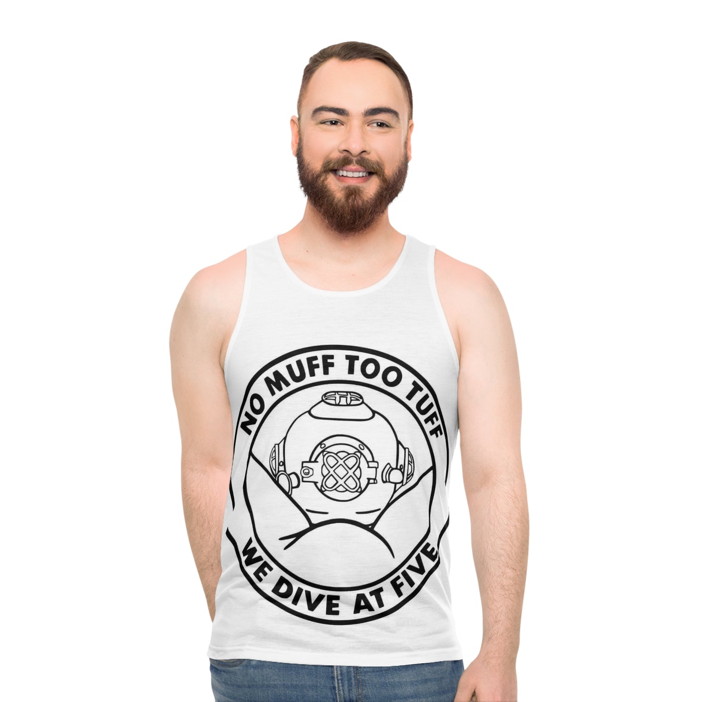 No Muff Too Tuff Unisex Tank Top - Perfect for Divers & Summer Adventures