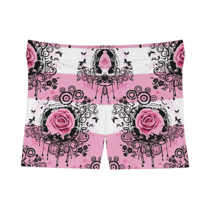 Lace Floral Striped Women's Shorts