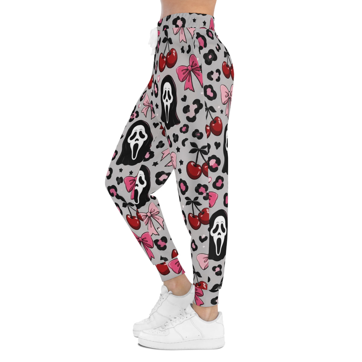 Scream Mask Cherry Leopard Joggers