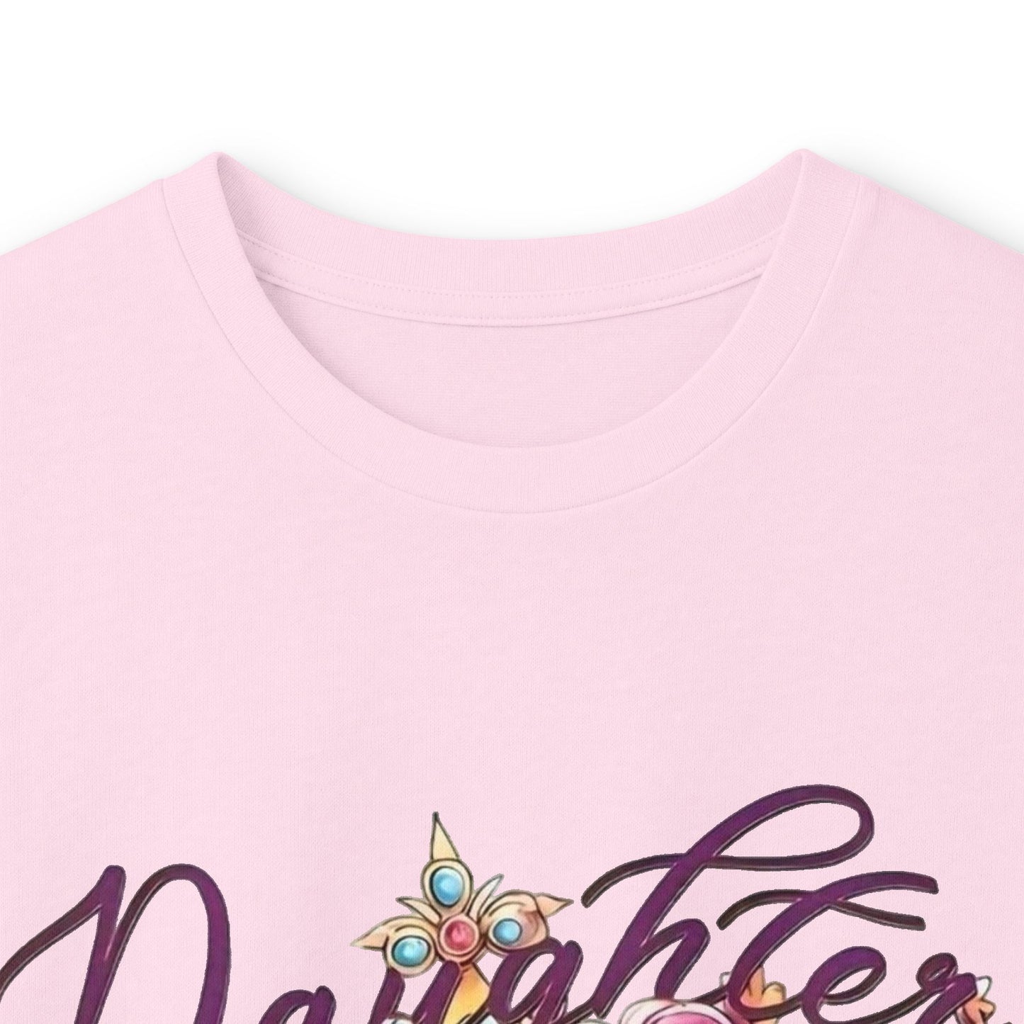 Daughters King Long Sleeve Tee — Watercolor Crown Graphic