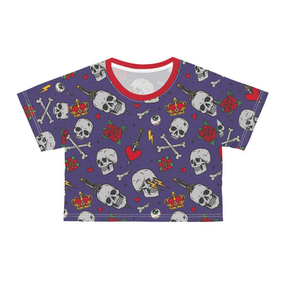 Skulls n Roses Crown Crop Tee