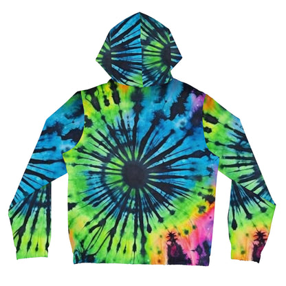 Colorful Tie-Dye Women's Full-Zip Hoodie - Cozy Casual Wear for Festivals, Lounging, or Everyday Style