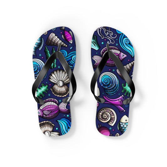Colorful Sea Life Flip Flops | Beach Vacation Essentials