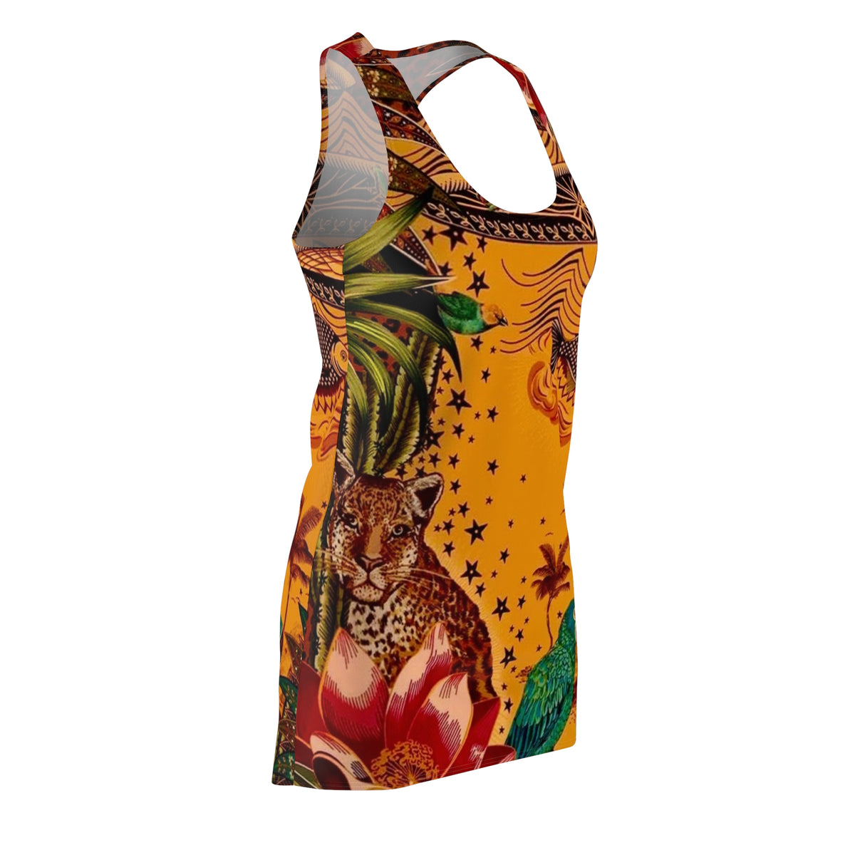 Tropical Animal Print Racerback Dress
