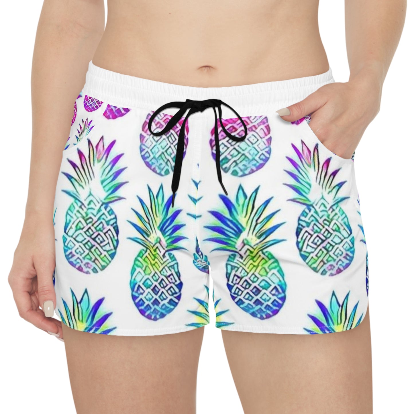 Tropical Pineapple Casual Shorts for Women - Perfect for Summer Adventures