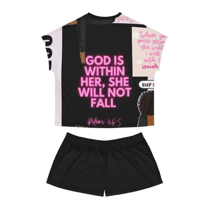 “ God Is Within Her, She Will Not Fall” Women’s Inspirational Sleepwear