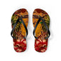 Tropical Leopard Flip Flops - Colorful Summer Footwear