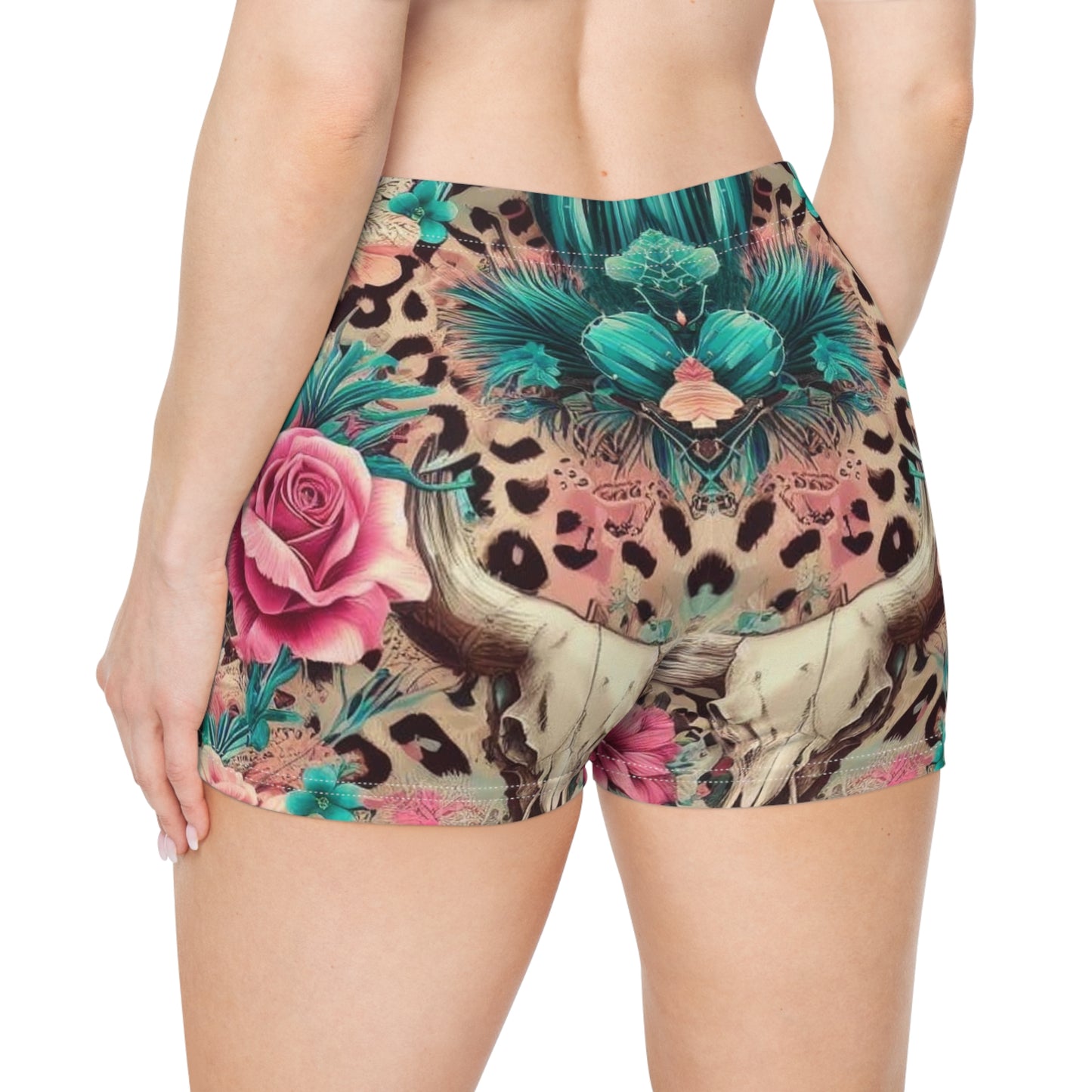 Western Desert Floral Women's Shorts - Trendy Summer Lounge Wear