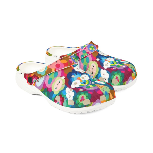 Happy Clouds N Rainbows Clog Shoes