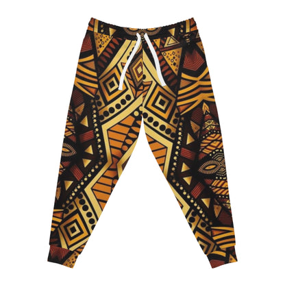 African Tribal Pattern Athletic Joggers — Bold Geometric AOP Sweatpants