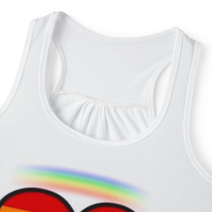 Pride Rainbow Heart Women's Sleeveless Shirt for LGBTQ+ Support