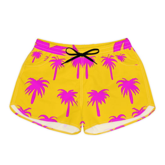 Lässige Shorts für Damen mit lebendigem Palmendruck – perfekt für den Sommerspaß!