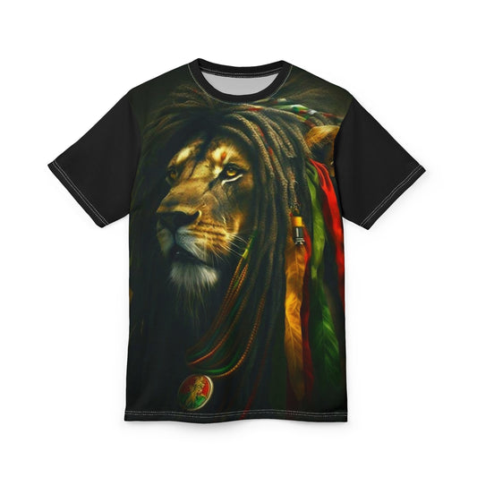 Rasta Lion Unisex-T-Shirt mit lebendiger Grafik