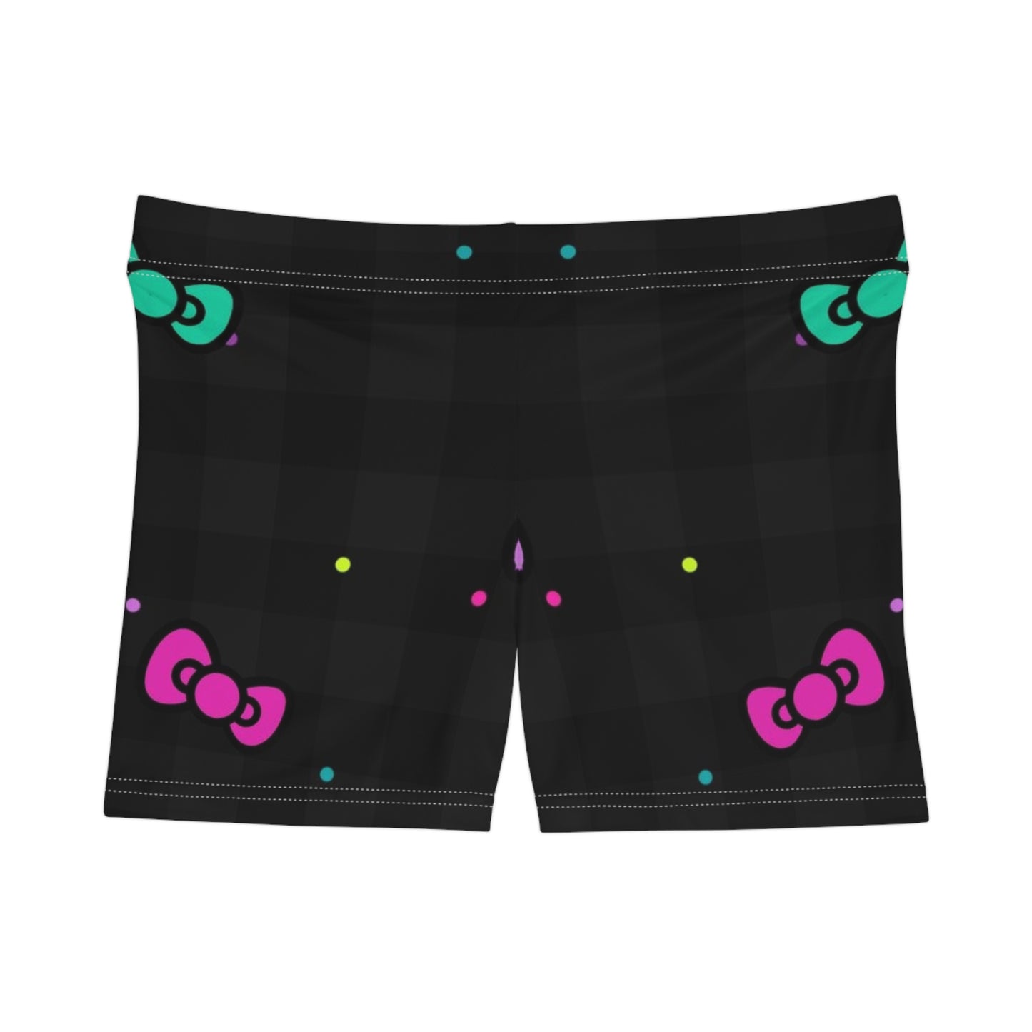 Black Plaid Women's Shorts