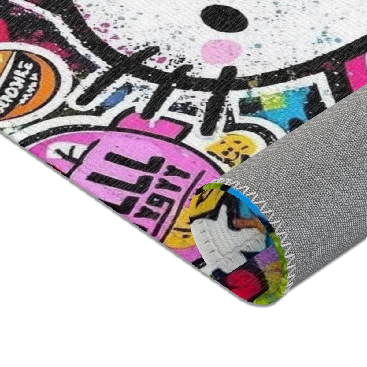 Hello Kitty Pop Art Area Rug – Colorful Cartoon Kids Room Decor