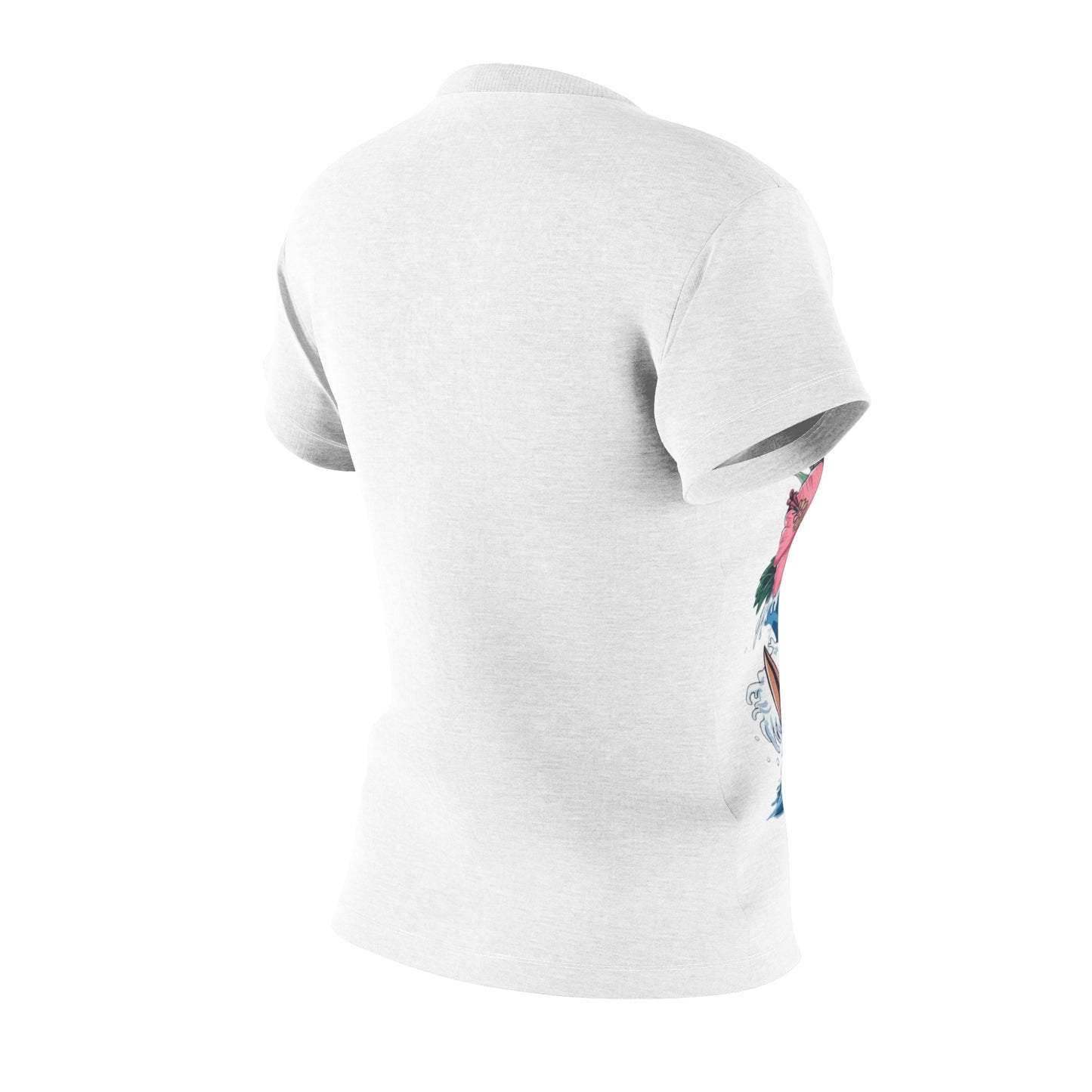 Salty Soul Damen Cut &amp; Sew T-Shirt – Maritimes Meerjungfrauen- und Blumendesign
