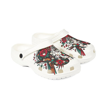 Skull & Floral EVA Foam Clogs - Stylish Comfort for Everyday Wear