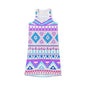 Vibrant Geometric Spring Tribal Print Women's Racerback Dress - Perfect for Summer Parties & Casual Outings