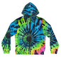 Colorful Tie-Dye Women's Full-Zip Hoodie - Cozy Casual Wear for Festivals, Lounging, or Everyday Style