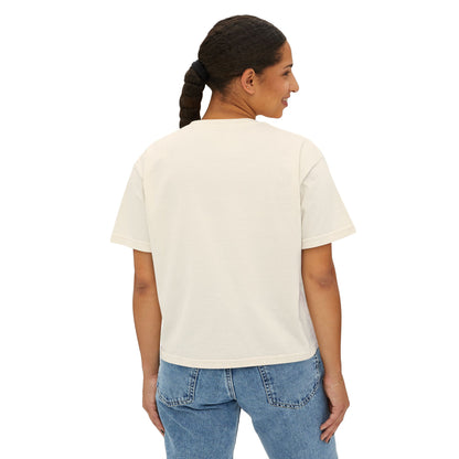 Support Squad Women's Boxy Tee — Pink Ribbon Breast Cancer Awareness Shirt