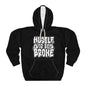 Hustle or Be Broke Unisex Pullover Hoodie, Motivational Hooded Sweatshirt for Entrepreneurs, Casual Lifestyle Apparel, Gift for Hustlers