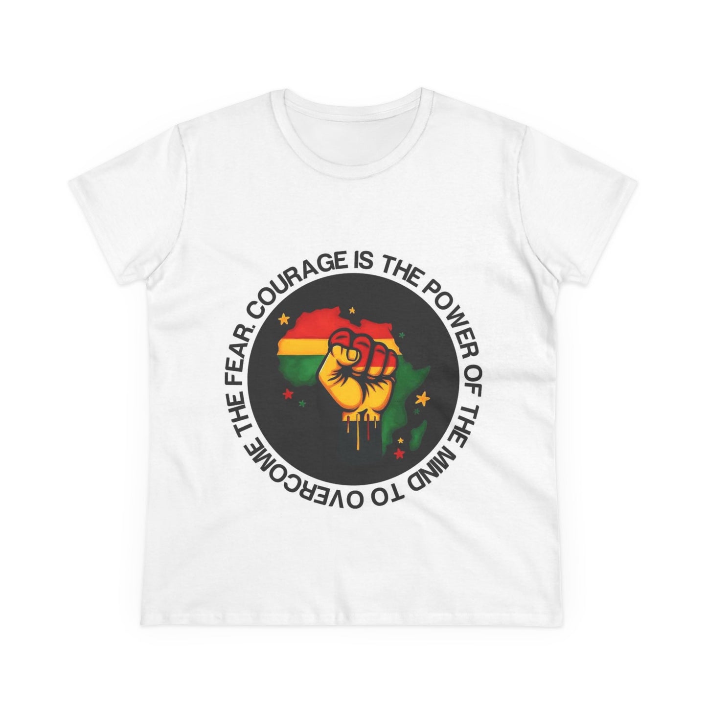 Women's Empowerment Tee - Courage Over Fear, Motivational Shirt, Gift for Activists, Inspirational Apparel