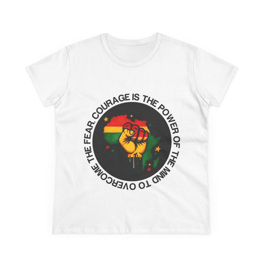 Women's Empowerment Tee - Courage Over Fear, Motivational Shirt, Gift for Activists, Inspirational Apparel