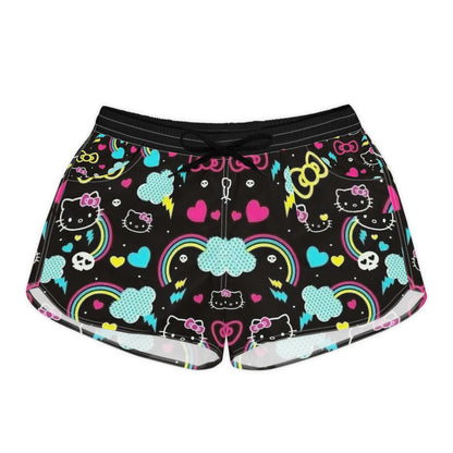 Hello Rainbow Kitty Women's Summer Shorts