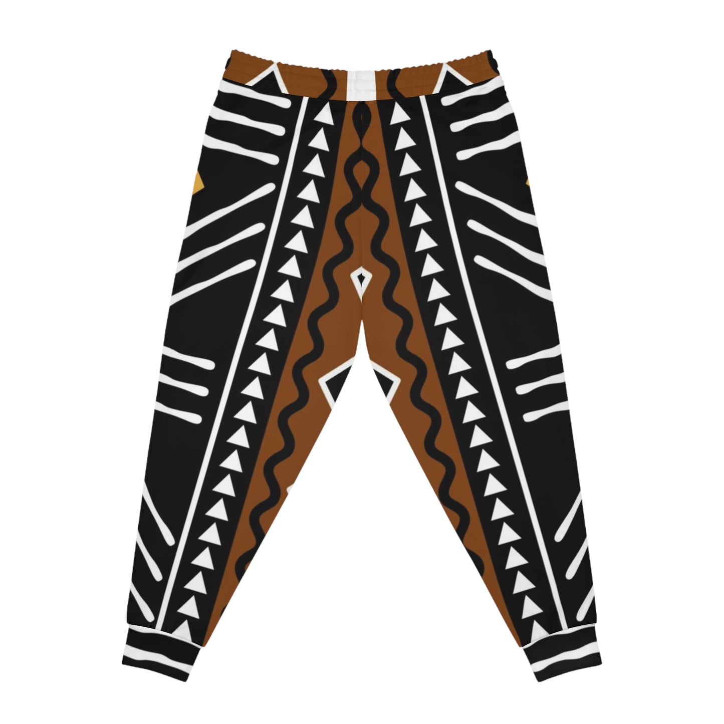 Tribal Mudcloth Print Athletic Joggers – Boho Afrocentric Lounge Pants