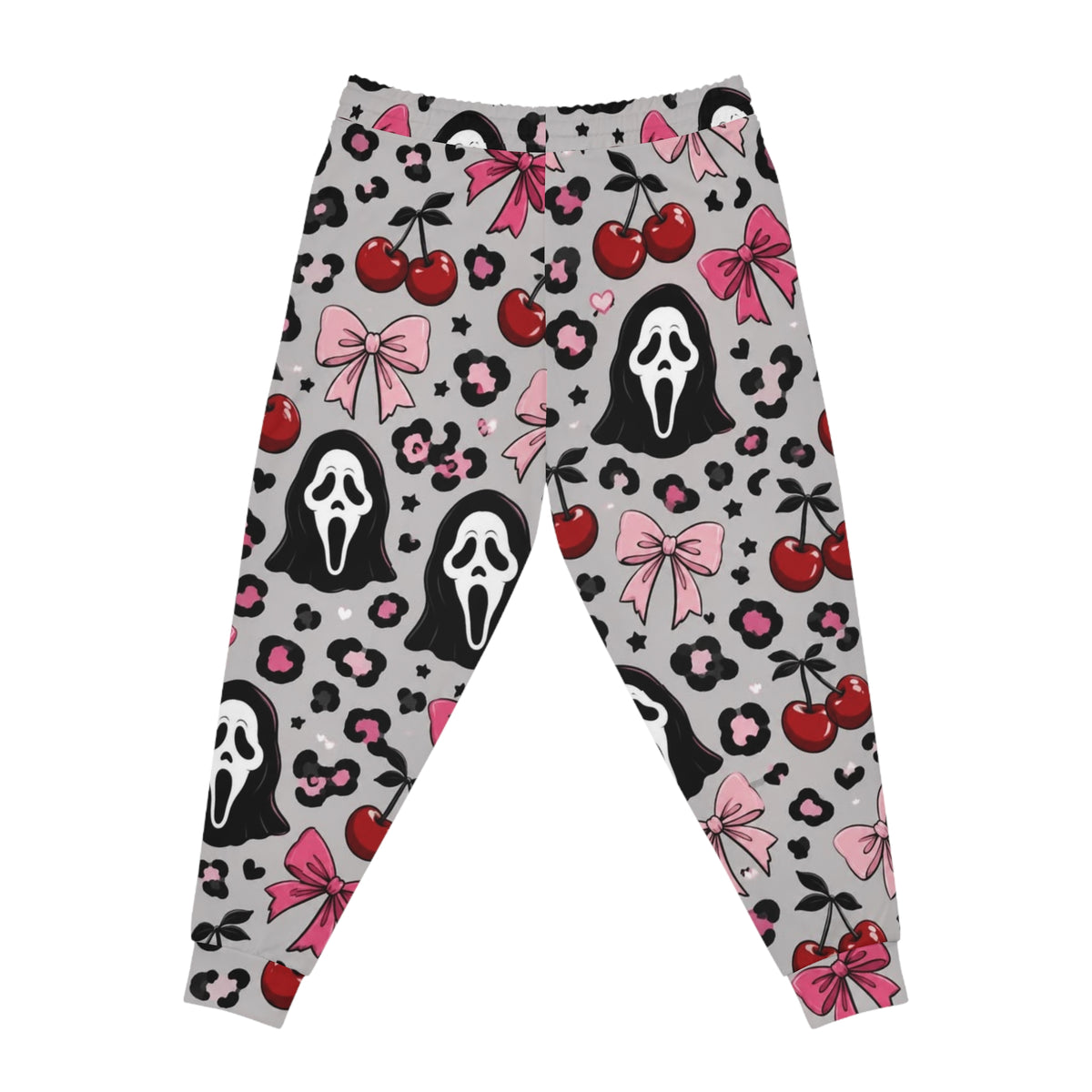Scream Mask Cherry Leopard Joggers