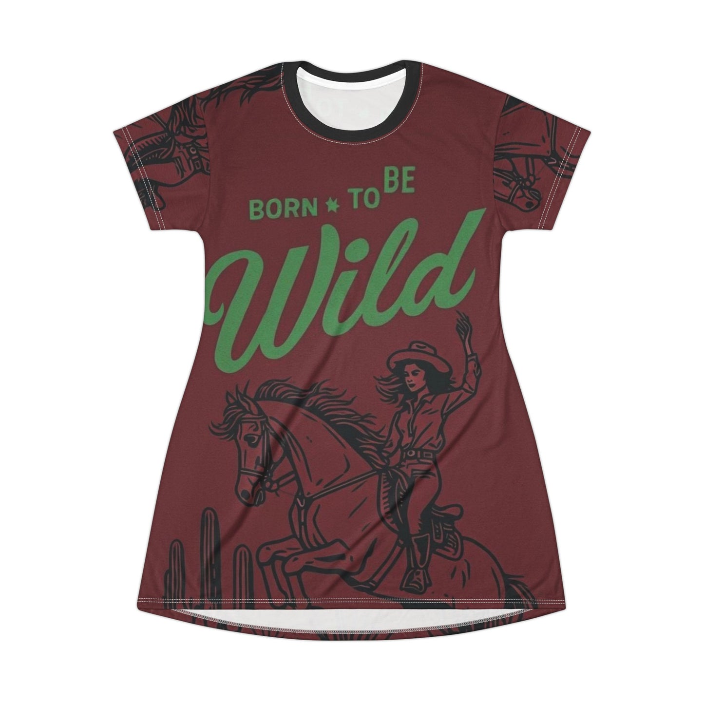 Born to Be Wild T-Shirt Dress - Western Style for Adventurous Souls