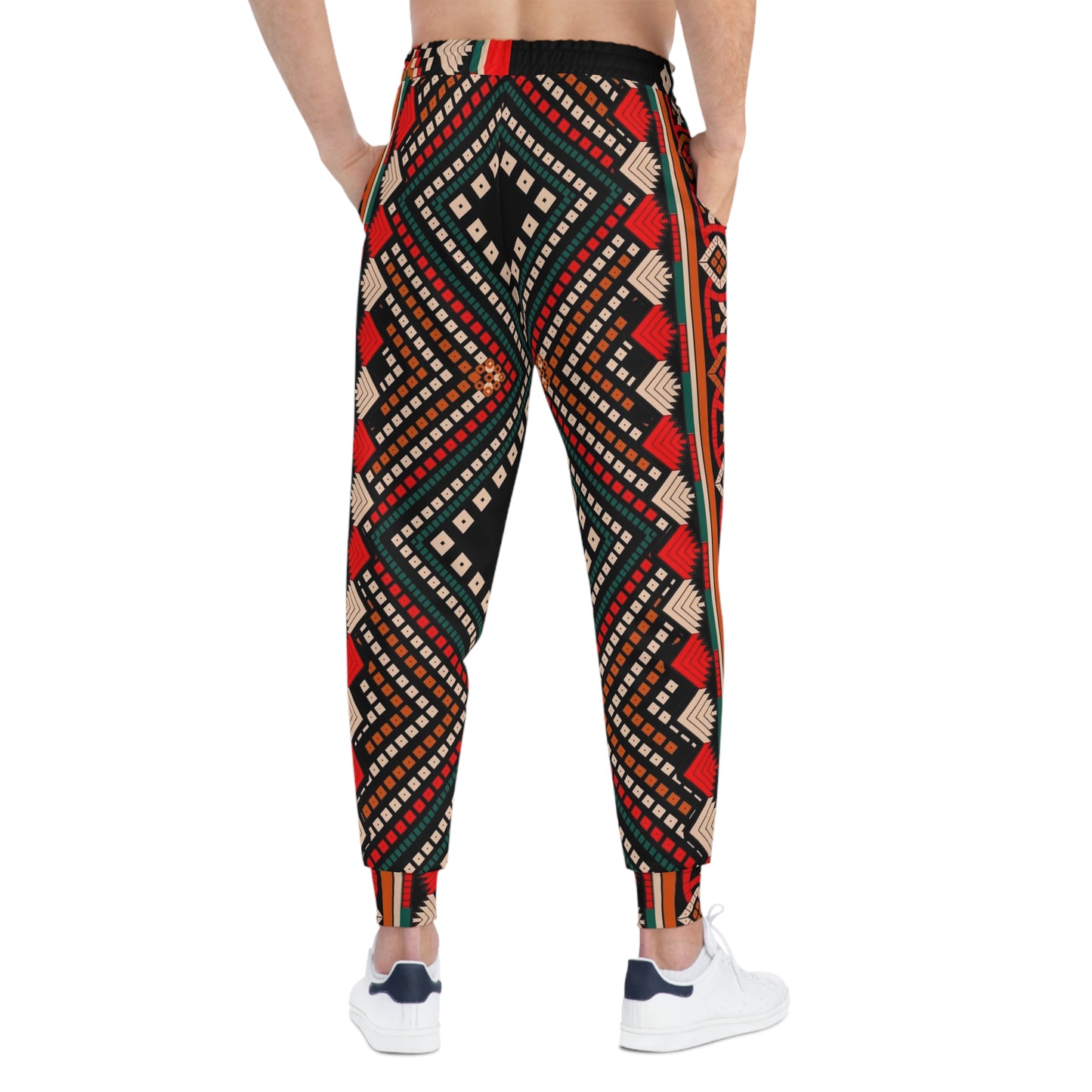 Tribal Print Athletic Joggers | Boho Style, Comfortable Lounge Wear, Perfect for Workouts, Festival Fashion, Gift Ideas